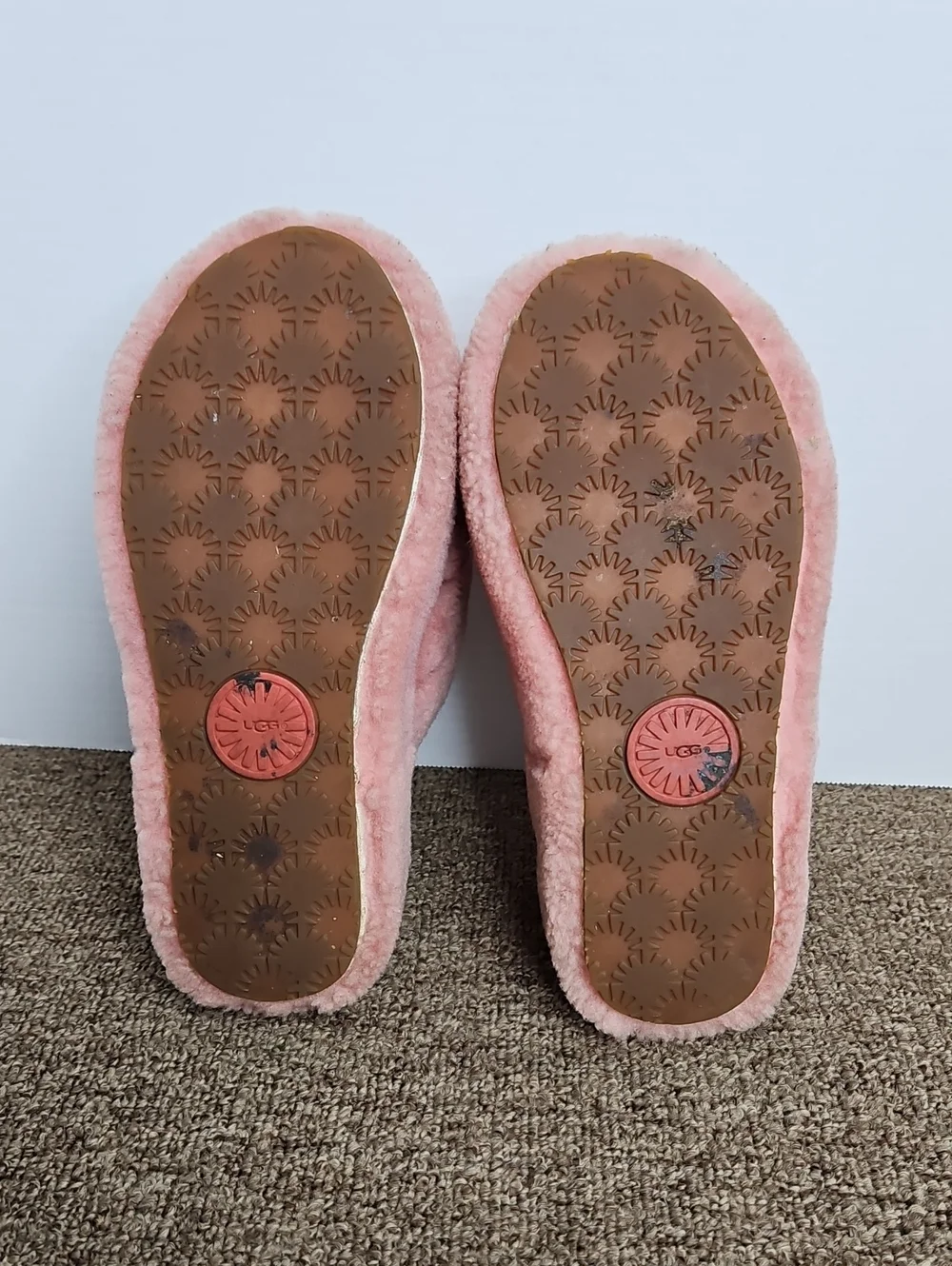 UGG Pink Fluff Yeah Plush Slide Logo Slippers Slides Sz 6 Womens - Picture 6 of 10